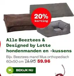 Welkoop Alle Beeztees & Designed by Lotte hondenmanden en -kussens aanbieding