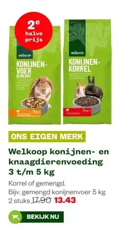 Welkoop Welkoop konijnen- en knaagdierenvoeding 3 t/m 5 kg aanbieding