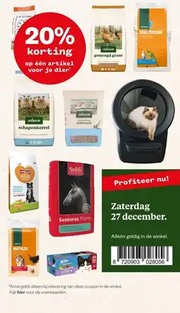 Welkoop op één artikel voor je dier aanbieding