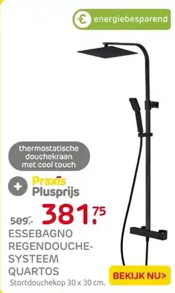 Praxis Essebagno Regendouche - Quartos - Zwart aanbieding