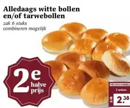 MCD Supermarkt Alledaags witte bollen en/of tarwebollen aanbieding