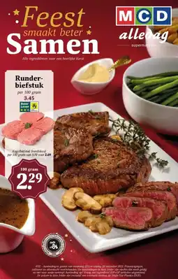 MCD Supermarkt Runder- biefstuk aanbieding