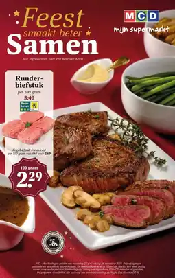 MCD Supermarkt Runder- biefstuk aanbieding