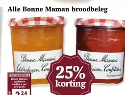 MCD Supermarkt Alle Bonne Maman broodbeleg aanbieding