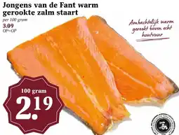 MCD Supermarkt Jongens van de Fant warm gerookte zalm staart aanbieding