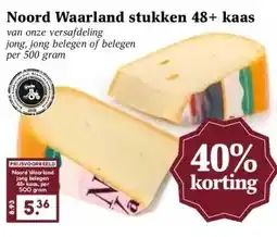 MCD Supermarkt Noord Waarland stukken 48+ kaas aanbieding