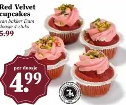 MCD Supermarkt Red Velvet cupcakes aanbieding