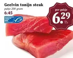 MCD Supermarkt Geelvin tonijn steak aanbieding