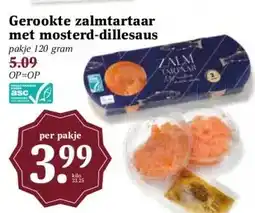 MCD Supermarkt Gerookte zalmtartaar met mosterd-dillesaus aanbieding