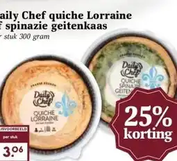 MCD Supermarkt Daily Chef quiche Lorraine of spinazie geitenkaas aanbieding