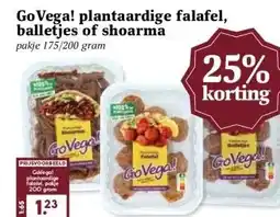 MCD Supermarkt Go Vega! plantaardige falafel, balletjes of shoarma aanbieding