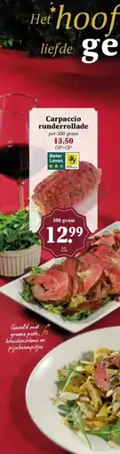 MCD Supermarkt Carpaccio runderrollade aanbieding