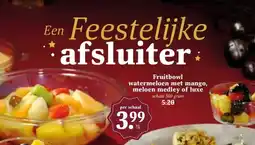 MCD Supermarkt Fruitbowl watermeloen met mango, meloen medley of luxe aanbieding