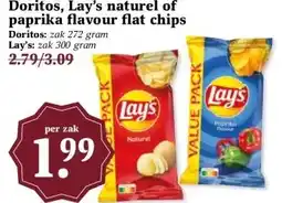 MCD Supermarkt Doritos, Lay's naturel of paprika flavour flat chips aanbieding