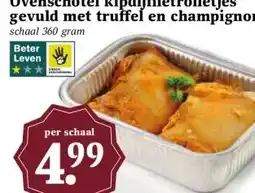 MCD Supermarkt Ovenschotel kipdijfiletrolletjes gevuld met truffel en champignons aanbieding
