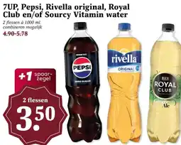 MCD Supermarkt 7UP, Pepsi, Rivella original, Royal Club en/of Sourcy Vitamin water aanbieding