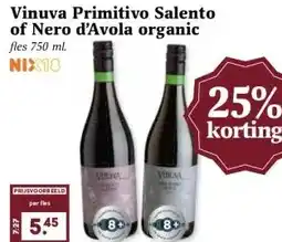 MCD Supermarkt Vinuva Primitivo Salento of Nero d'Avola organic aanbieding