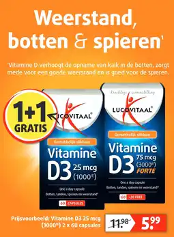 Lucovitaal Vitamine D3 25 mcg aanbieding