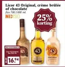 MCD Supermarkt Licor 43 Original, crème brûlée of chocolate aanbieding