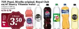 MCD Supermarkt 7UP, Pepsi, Rivella original, Royal Club en/of Sourcy Vitamin water aanbieding