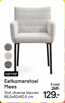 Leen Bakker Eetkamerstoel Mees aanbieding