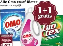MCD Supermarkt Alle Omo en/of Biotex aanbieding