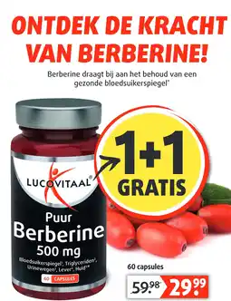 Lucovitaal Puur Berberine 500 mg aanbieding