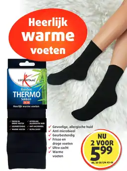 Lucovitaal Bamboe THERMO Sokken aanbieding