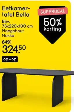 Leen Bakker Eetkamer- tafel Bella aanbieding