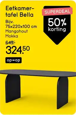 Leen Bakker Eetkamertafel Bella aanbieding