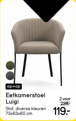 Leen Bakker Eetkamerstoel Luigi aanbieding