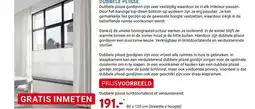 Kluswijs DUBBELE PLISSÉ aanbieding