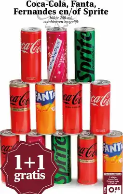 MCD Supermarkt Coca-Cola, Fanta, Fernandes en/of Sprite aanbieding