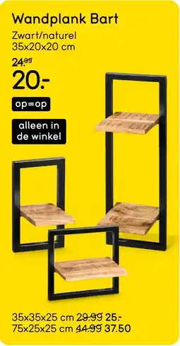 Leen Bakker Wandplank Bart aanbieding