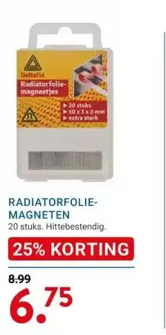 Kluswijs RADIATORFOLIE- MAGNETEN aanbieding