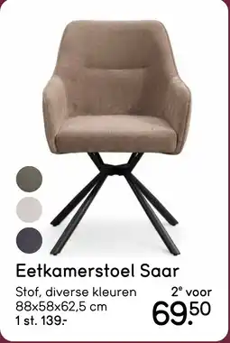 Leen Bakker Fetkamerstoel Saar aanbieding