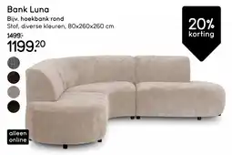 Leen Bakker Bank Luna aanbieding