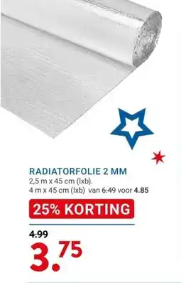 Kluswijs RADIATORFOLIE 2 MM aanbieding