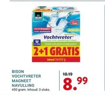 BISON VOCHTVRETER MAGNEET NAVULLING