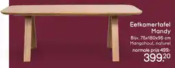 Leen Bakker Eetkamertafel Mandy aanbieding