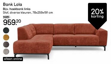 Leen Bakker Bank Lola aanbieding