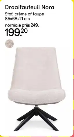 Leen Bakker Draaifauteuil Nora aanbieding