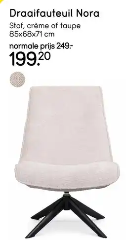 Leen Bakker Draaifauteuil Nora aanbieding