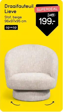 Leen Bakker Draaifauteuil Lieve aanbieding