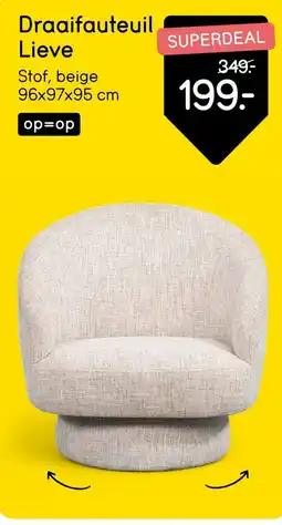 Leen Bakker Draaifauteuil Lieve aanbieding