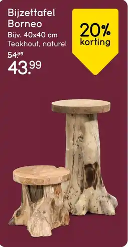 Leen Bakker Bijzettafel Borneo aanbieding