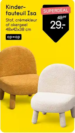 Leen Bakker Kinder fauteuil Isaa aanbieding