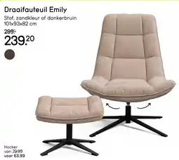 Leen Bakker Draaifauteuil Emily aanbieding