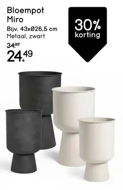 Leen Bakker Bloempot Miro aanbieding