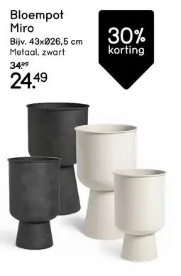 Leen Bakker Bloempot Miro aanbieding